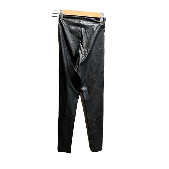 Commando Tummy Control‎ Black Faux Leather Women's Leggings Size Small - Picture 2 of 4